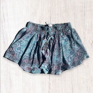Blue Paisley Shorts